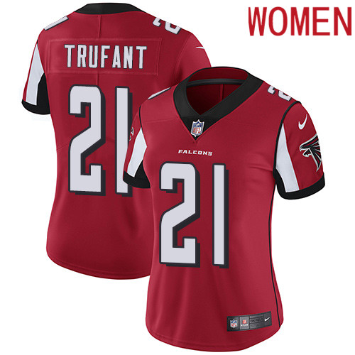 2019 Women Atlanta Falcons #21 Trufant red Nike Vapor Untouchable Limited NFL Jersey->women nfl jersey->Women Jersey